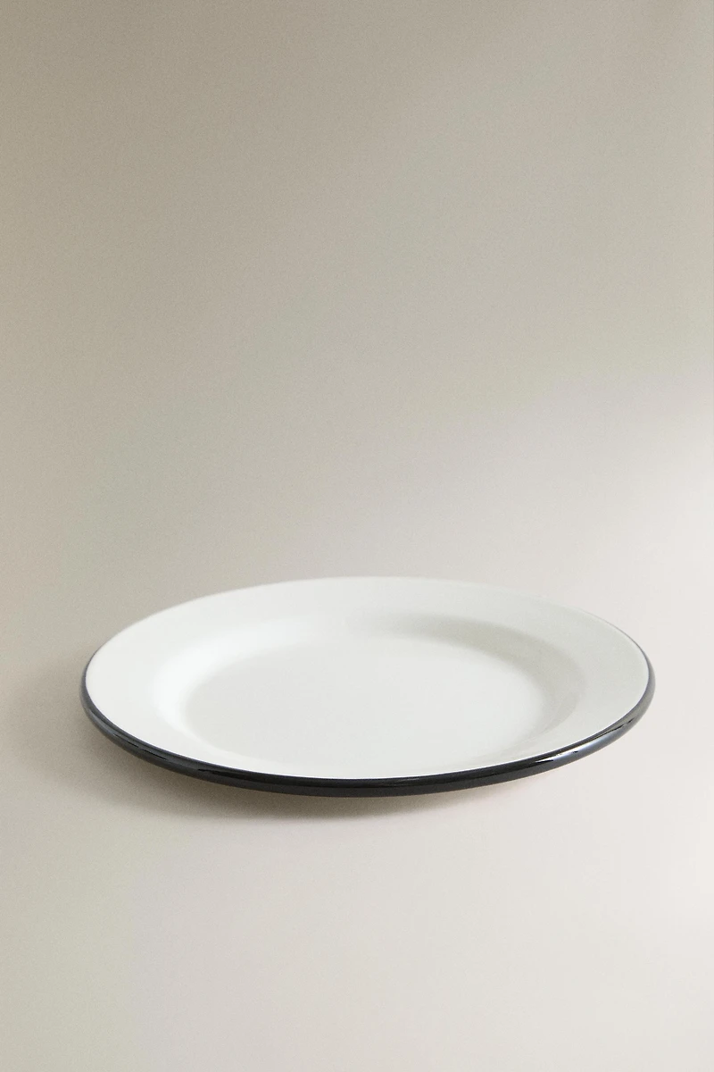 IRON DESSERT PLATE WITH RIM
