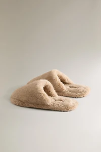 FAUX FUR MULE SLIPPERS