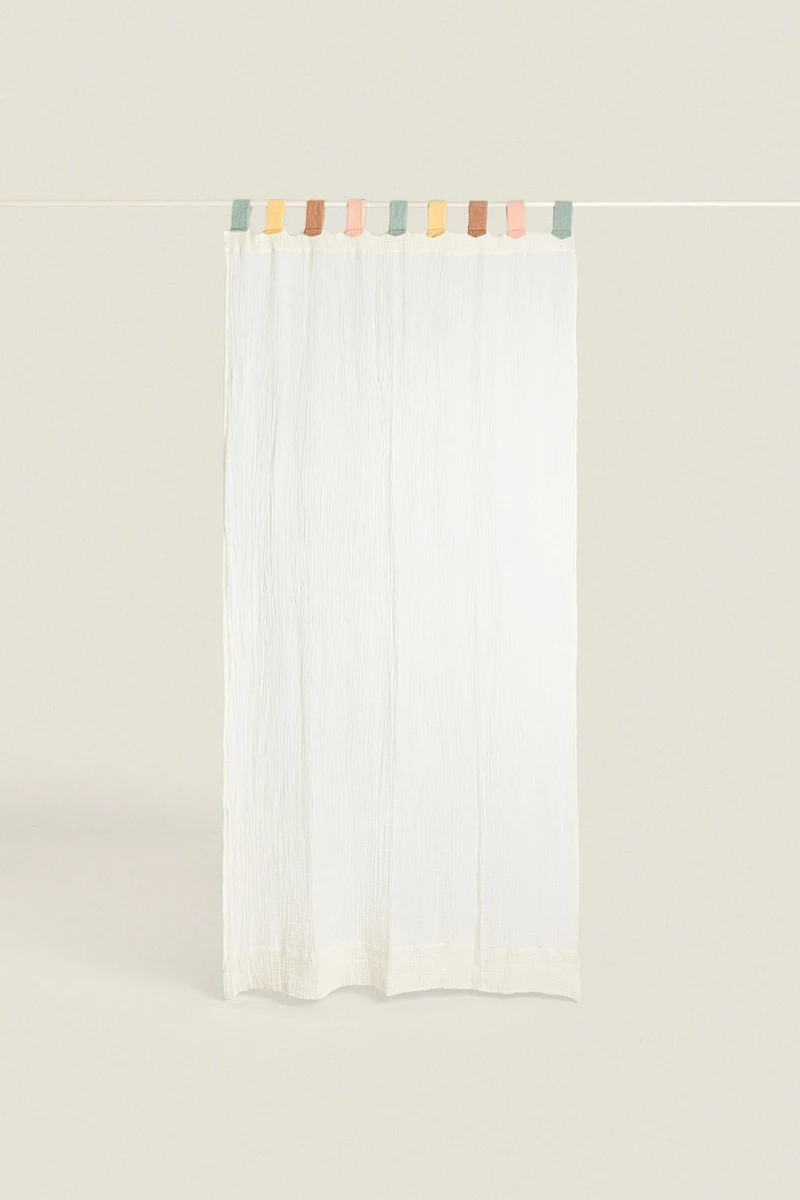 MEDIUM OPACITY COTTON MUSLIN CURTAIN