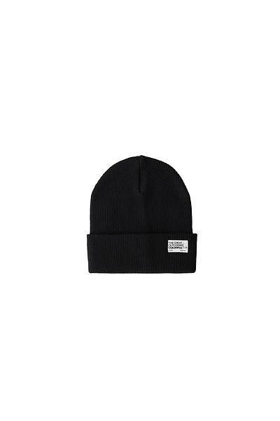 LABEL RIBBED KNIT HAT
