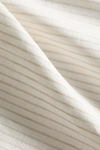 STRIPED BAG WITH DRAWSTRING CLOSURE