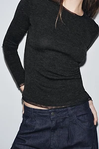 TULLE TRIM T-SHIRT
