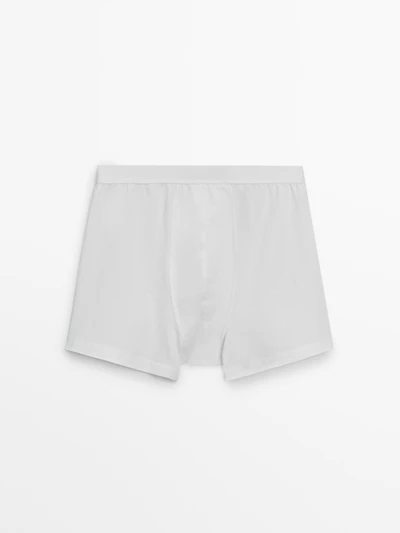 Boxer uni en coton mélang