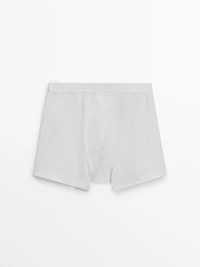 Boxer uni en coton mélang