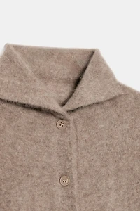100% WOOL HIGH COLLAR JACKET