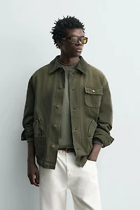 WASHED COMBINATION COLLAR JACKET