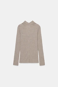 DRAPED LYOCELL T-SHIRT