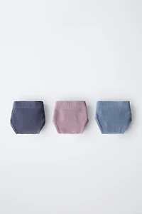 8-14 YEARS/ THREE-PACK OF SEAMLESS WAFFLE UNDERWEAR