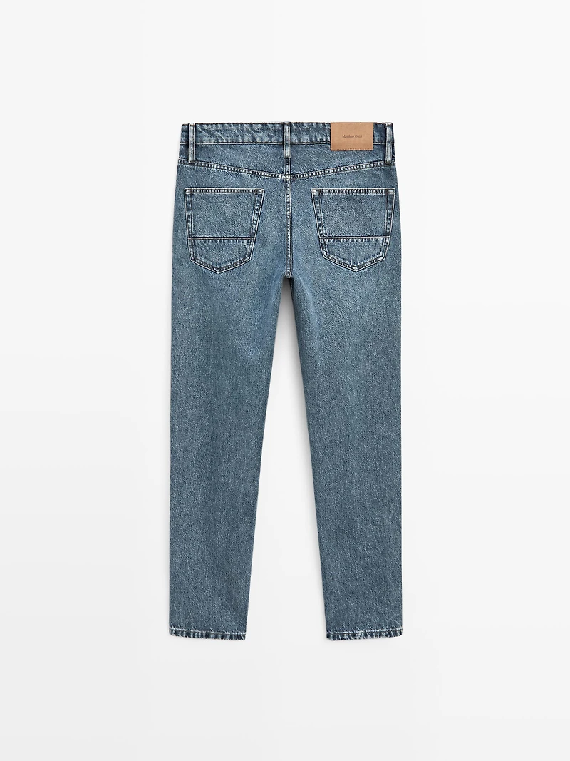 Cropped slim fit jeans