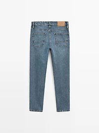 Cropped slim fit jeans