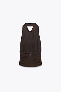 DRAPED HALTER TOP
