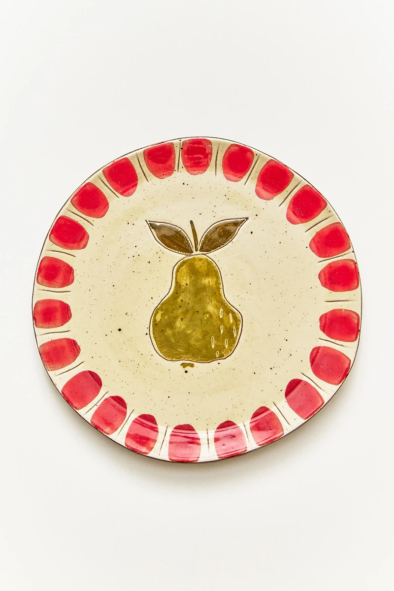 FRUIT EARTHENWARE DESSERT PLATE