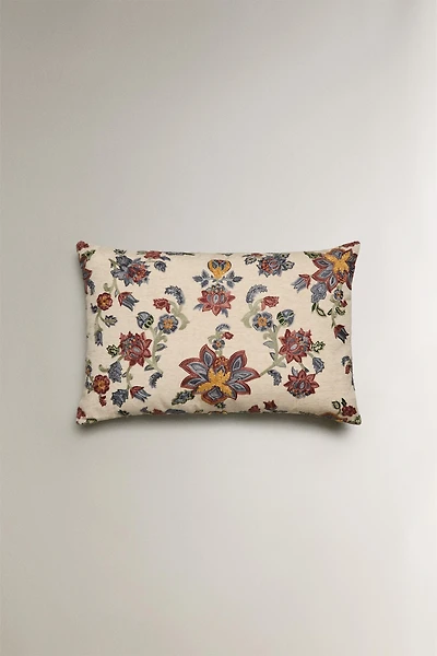 EMBROIDERED THROW PILLOW COVER