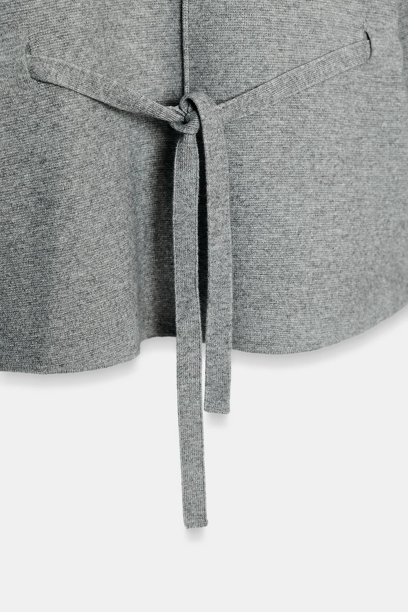 DRAWSTRING KNIT JUMPER