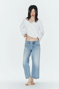 JEAN TRF LARGE ET COURT TAILLE BASSE