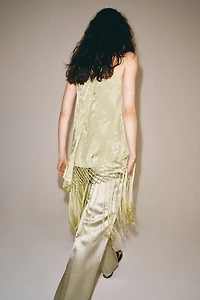 ZW COLLECTION FRINGED JACQUARD TOP