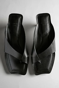 Leather heeled sandals