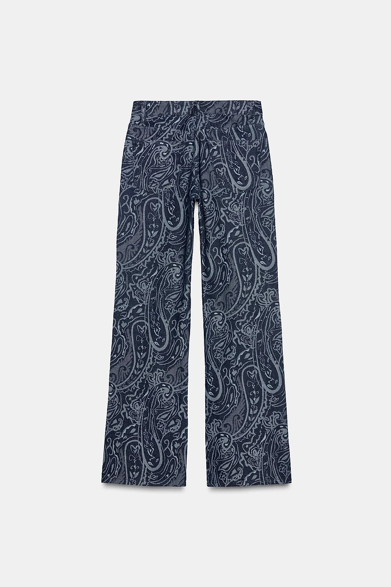 PANTALON EN DENIM JACQUARD ZW COLLECTION
