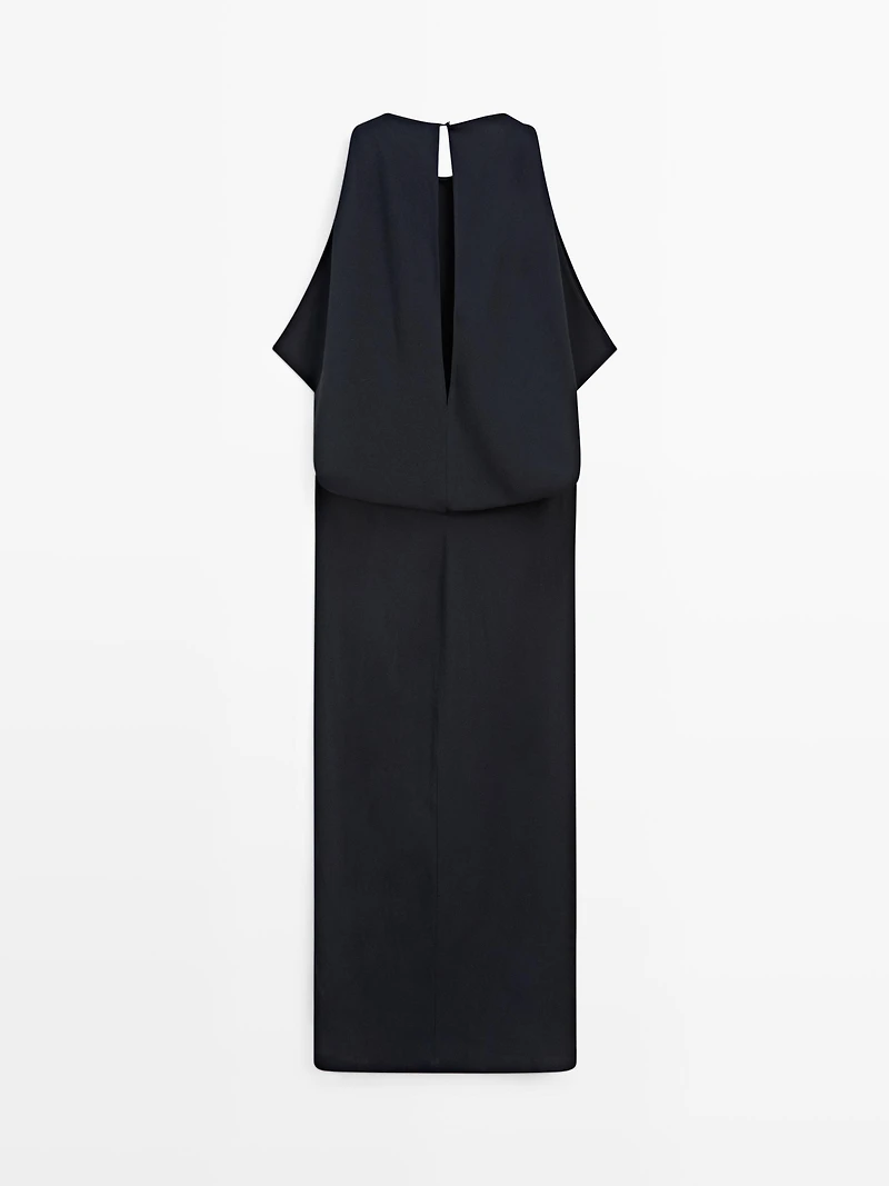 Pleated midi dress