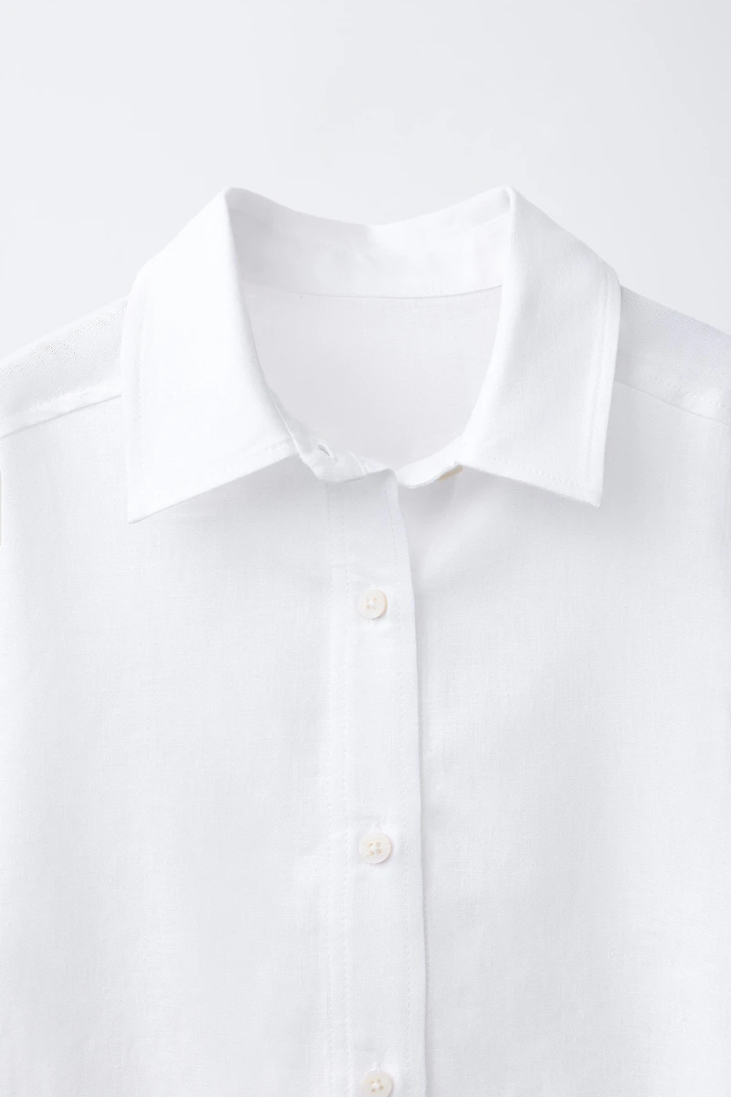 PLAIN LINEN BLEND SHIRT