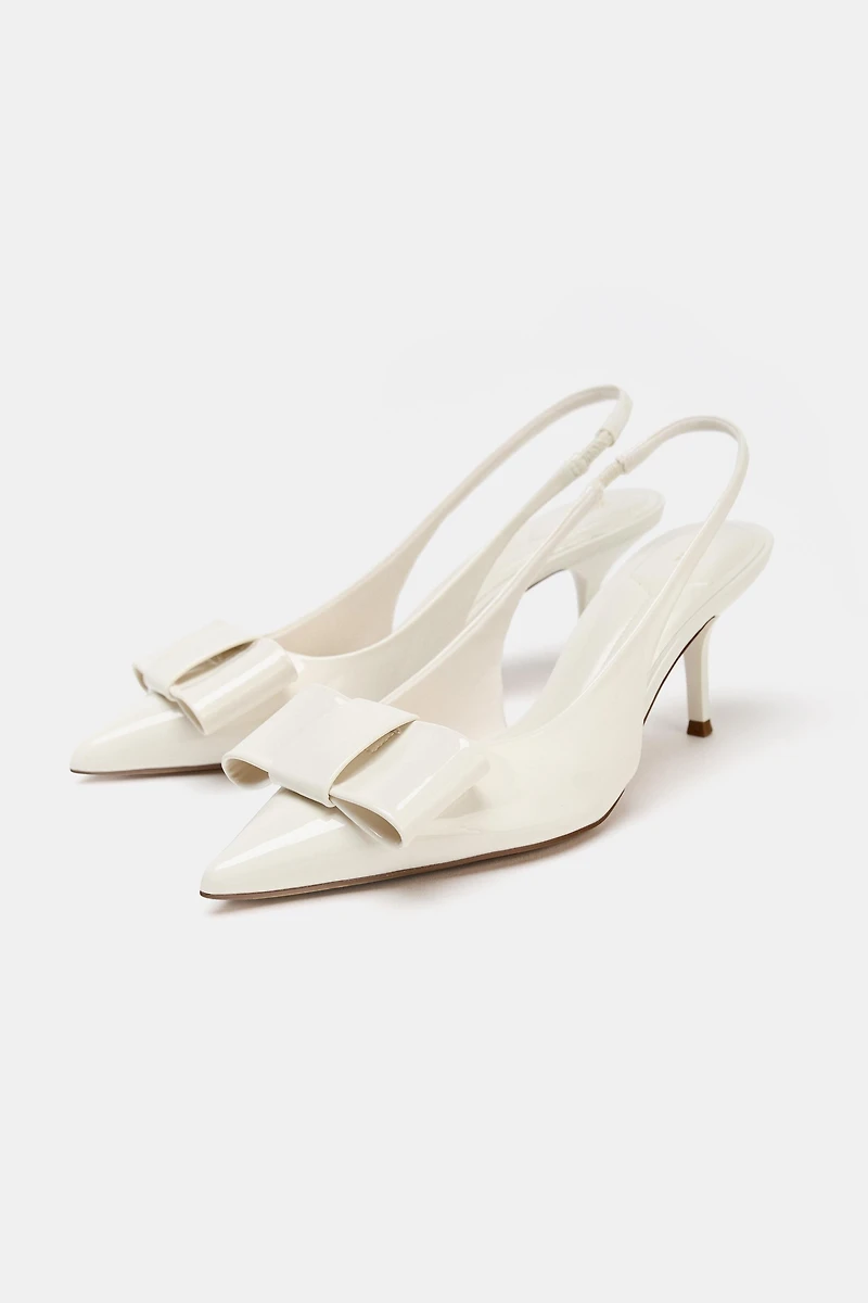 PATENT FINISH BOW HEELS