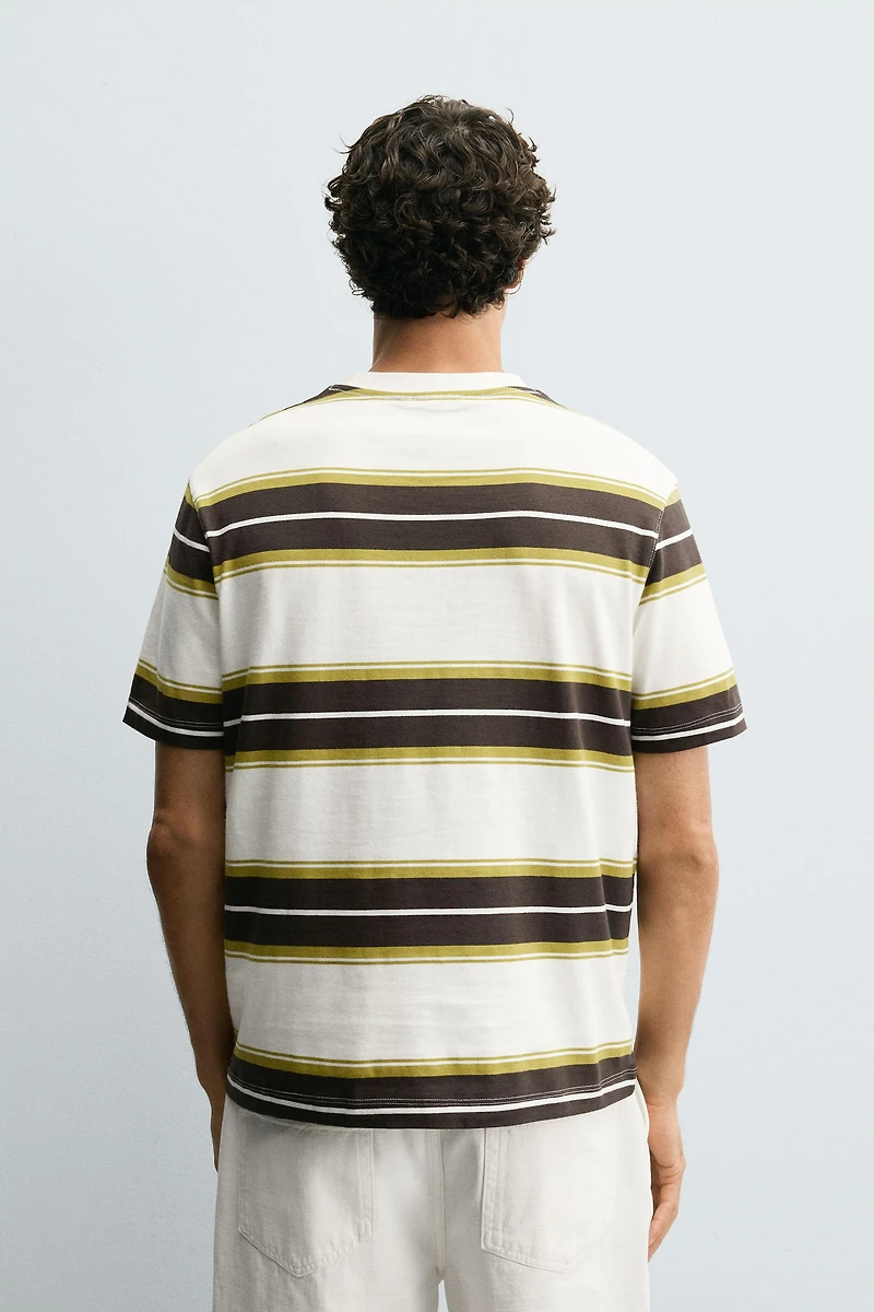 TEE-SHIRT JACQUARD RAYURES