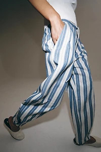PANTALON STYLE PYJAMA À RAYURES ZW COLLECTION