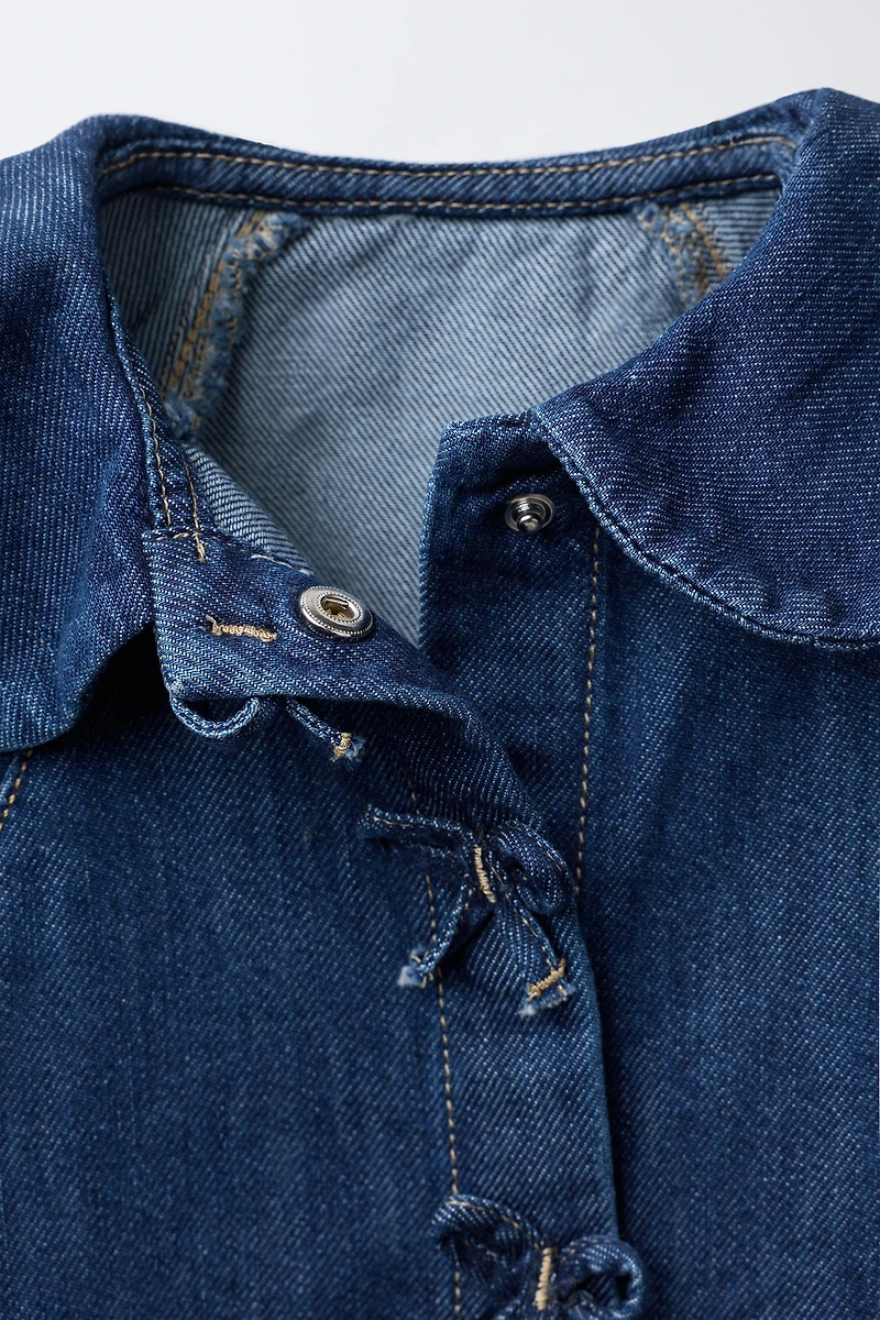 BOW DENIM SHIRT