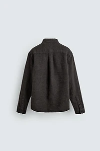 RELAXED FIT TEXTURED OVERSHIRT