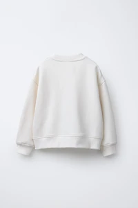TEXT AND BEAR PRINT SWEATSHIRT