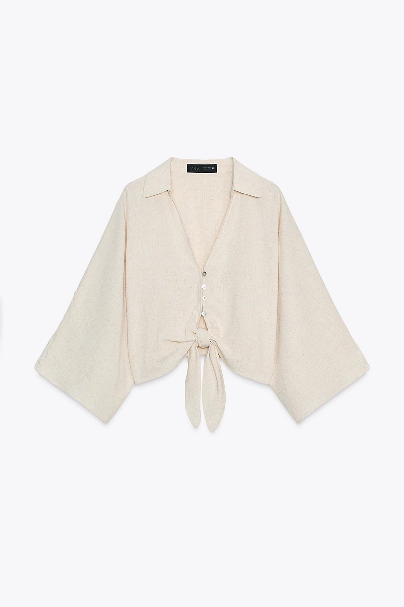 COMBINED CROCHET KNOT SHIRT