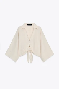 COMBINED CROCHET KNOT SHIRT