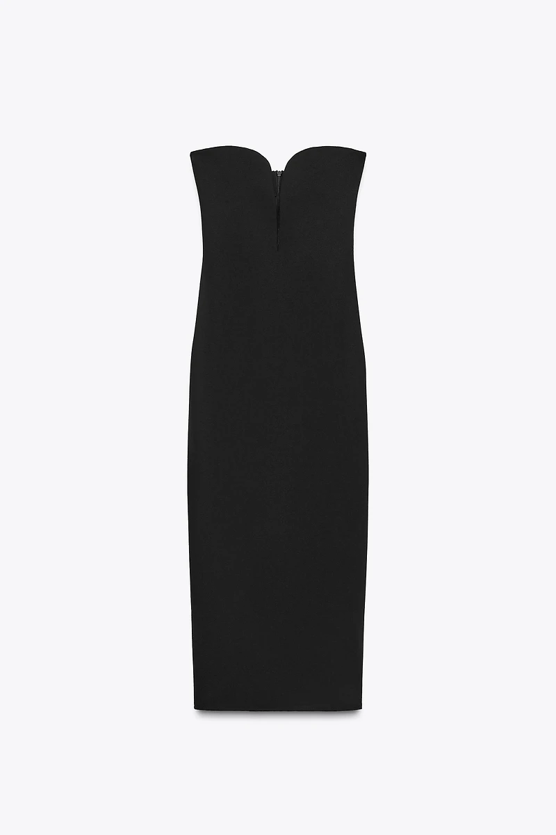 SWEETHEART NECKLINE MIDI DRESS