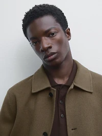 Blouson en laine mélangée