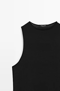 Lace detail halter top