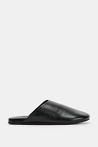 LEATHER FLAT MULES