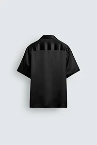 REGULAR FIT SATIN EFFECT SHIRT