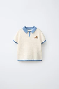 POLO EN MAILLE CHIEN BRODÉ