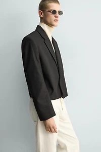 BLAZER COURTE COUPE COSTUME À RAYURES TENNIS