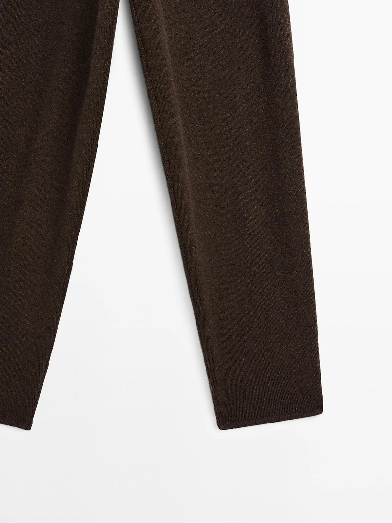 100% cashmere balloon fit trousers