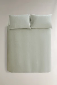 HOUSSE DE COUETTE LIN ET COTON RAYURES