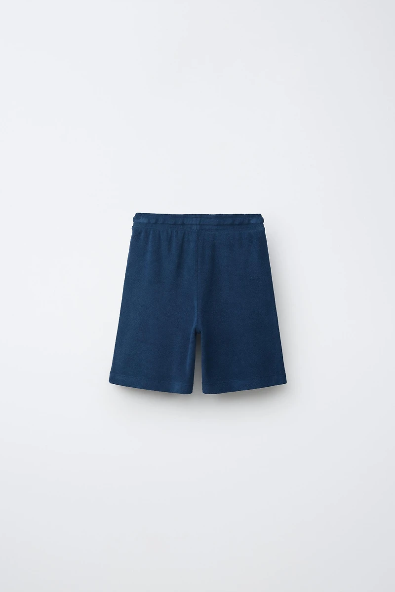 TOWEL EFFECT POLO AND BERMUDA SET