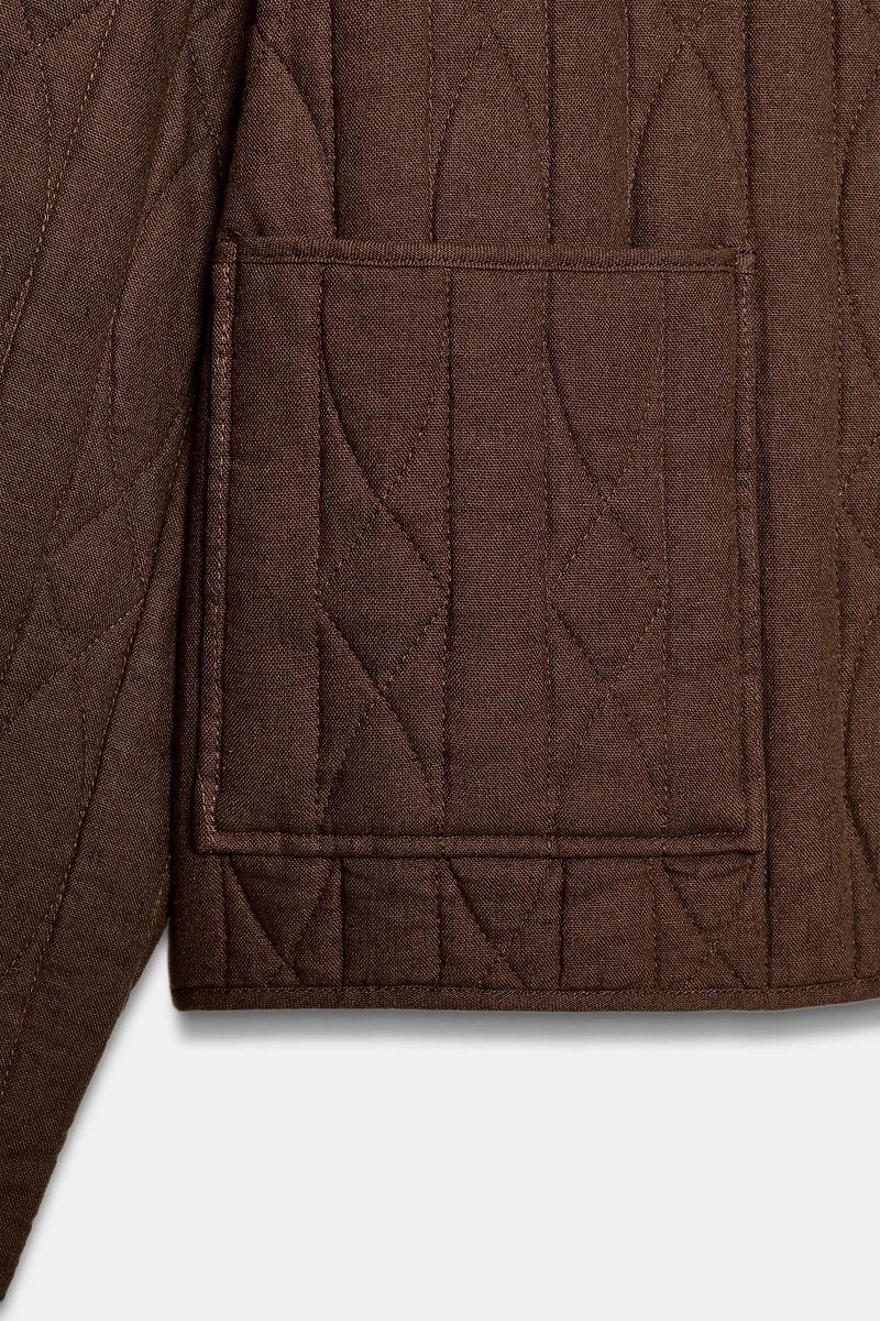 VESTE REMBOURRÉE RUSTIQUE AVEC LIN