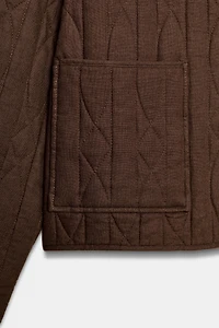VESTE REMBOURRÉE RUSTIQUE AVEC LIN
