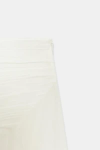 ASYMMETRIC RUSTIC FABRIC SKIRT