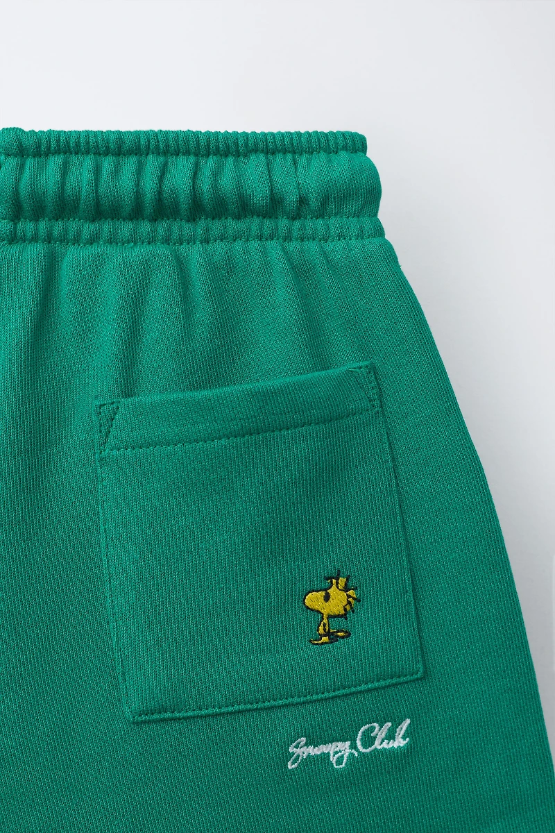 SHORT EN MOLLETON BRODÉ SNOOPY PEANUTS™