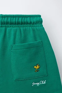 SHORT EN MOLLETON BRODÉ SNOOPY PEANUTS™