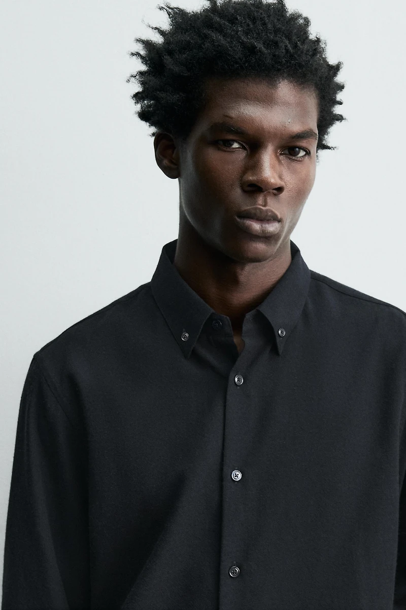 CHEMISE STRUCTURÉE AVEC LAINE