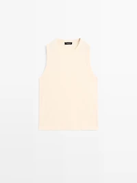 Débardeur col rond 100 % coton