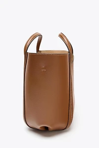 TOPSTITCHED MINI CITY BAG